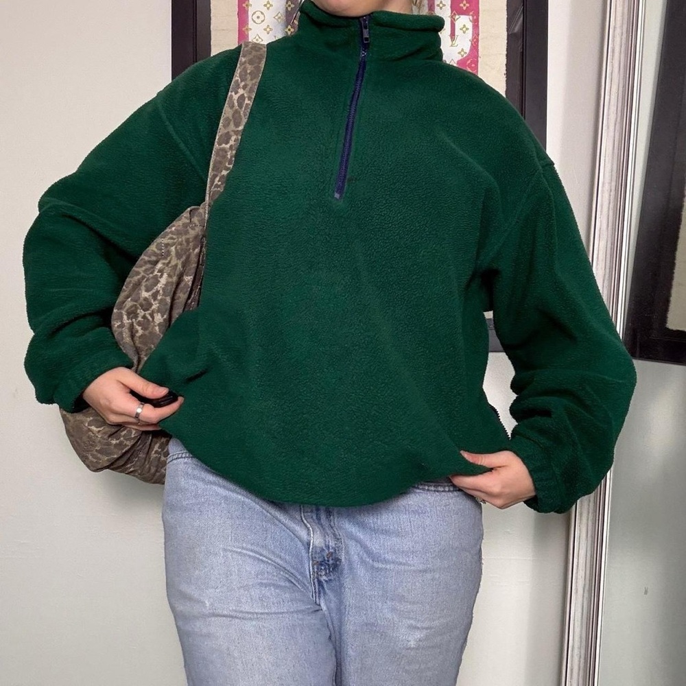 Green Fleece Women's Sweater